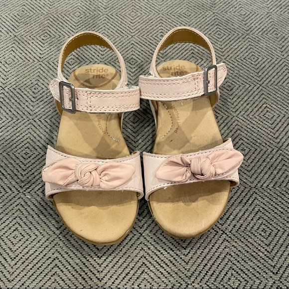 Stride Rite Other - Stride Rite Pink Leather Sandals Size 8